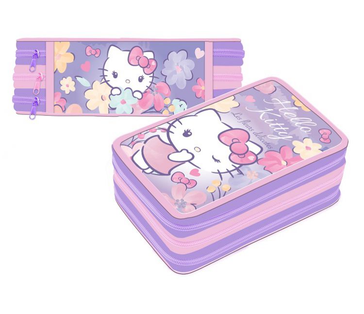 Astuccio 3 Zip Hello Kitty – Corredo Scuola Completo