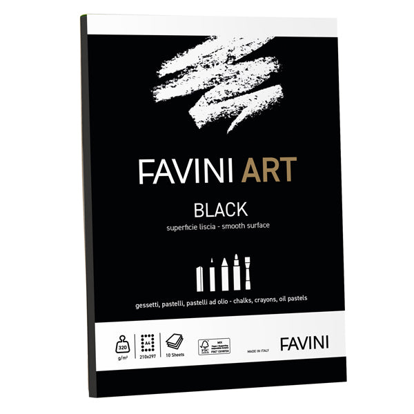 ALBUM FAVINI COLLATO BLACK A4 320 GR. CF.10 FG