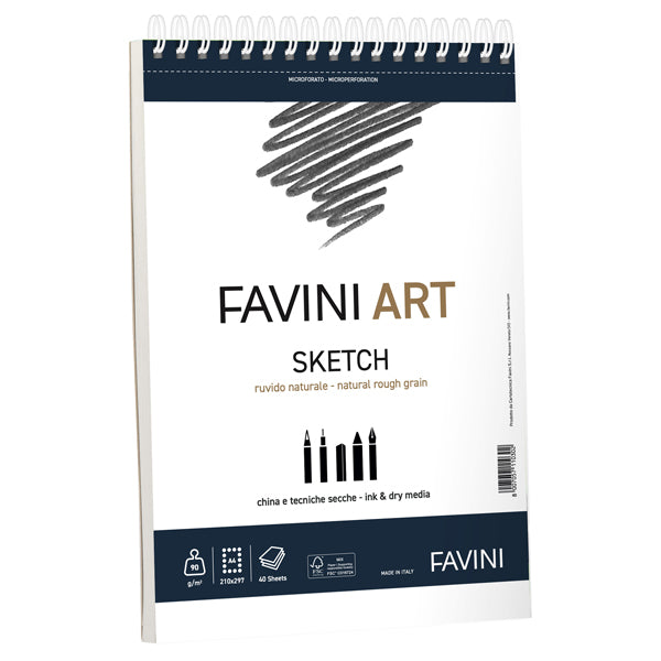 ALBUM FAVINI SPIRALATO SKETCH 23X29,7 90 GR.CF.40 FG
