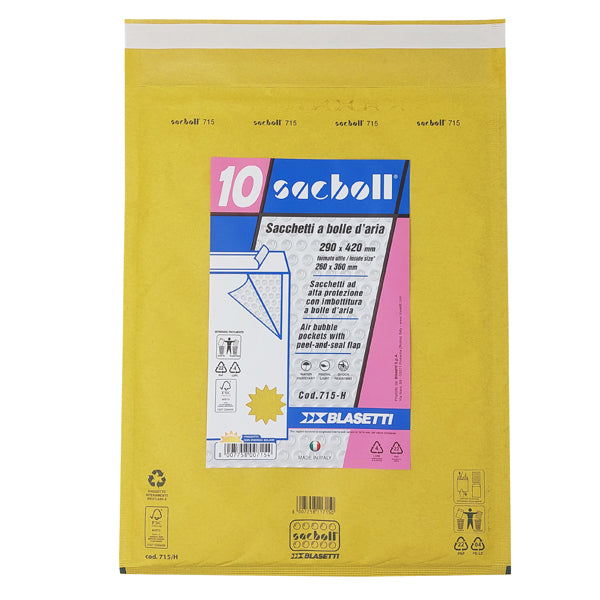 Busta imbottita Sacboll H 29 x 42 cm avana Blasetti - confezione 10 pezzi