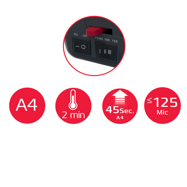 Plastificatrice home office 240 A4 nero e rosso GBC