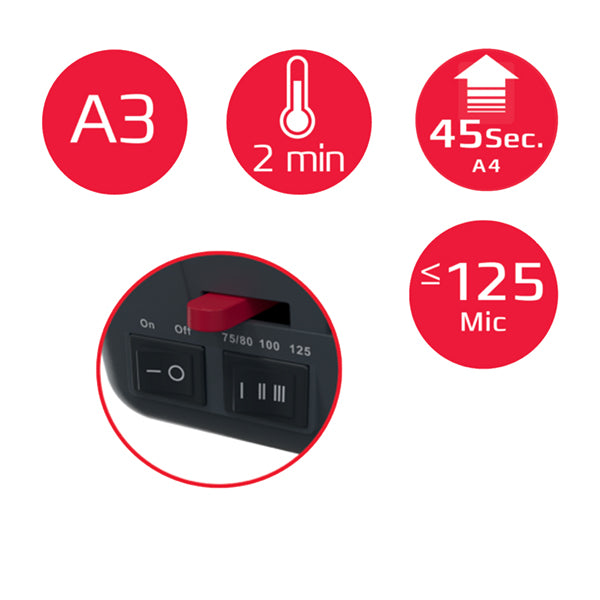Plastificatrice home office 240HS A3 nero e rosso GBC