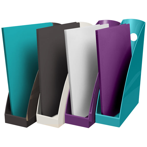 Portariviste Mag-Cube Titane, 26,6 x 8,2 x 30,5 cm, set da 4 colori assortiti – Exacompta