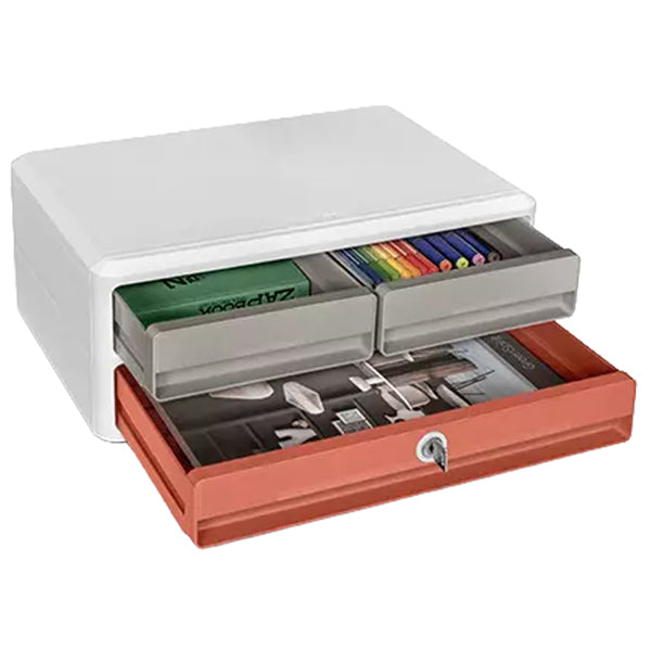 Cassettiera MoovUp Terra Nova – 2 Cassetti Semi-Aperti + 1 Grande | 370x274x146mm – CEP