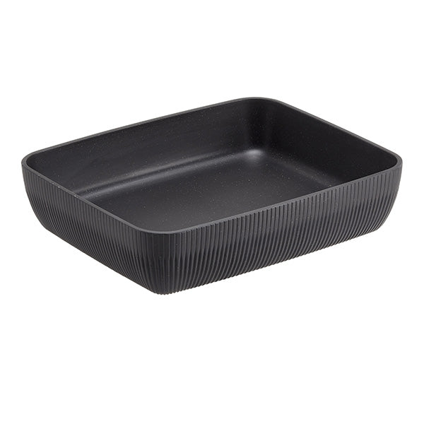 Vaschetta Buffet Norway Melamina 32,5x26,5x7,5 cm Avorio/Antracite HoReCa - Leone