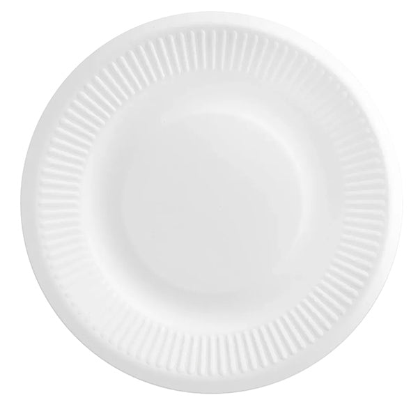 Piatti Light Compostabile Bianco Diam. 23 cm Conf. 125 Pz - Signor Bio