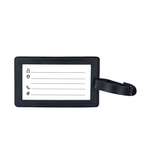 Targhette per valigia Explora 10,5 x 6,5 cm azzurro e nero - confezione da 2 pezzi