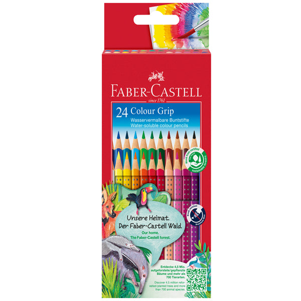 MATITE FABER CASTEL COLOR GRIP ACQUARELLABILI ASTUCCIO CARTONE