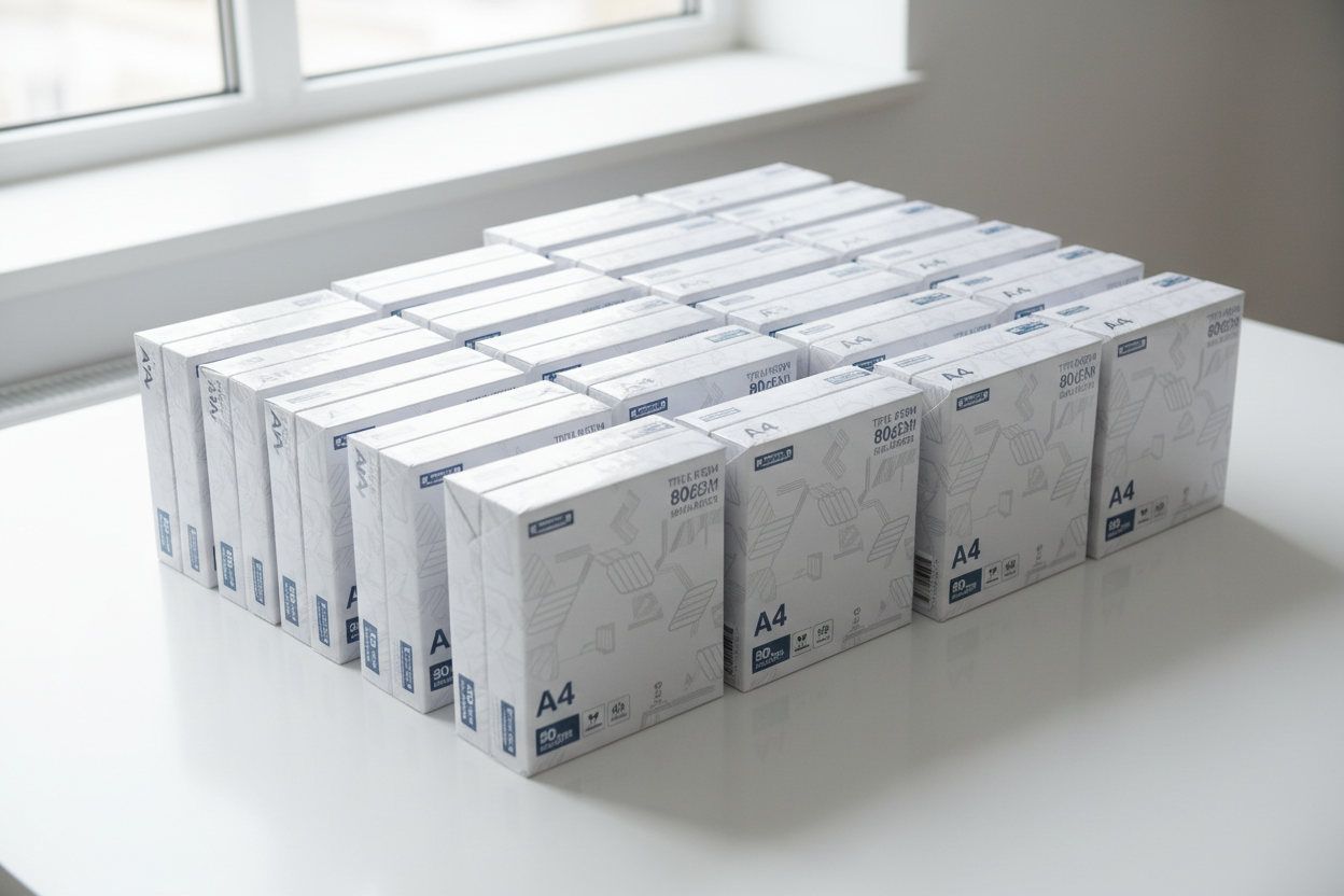 Carta A4 bianca per Stampante Basic 75gr – 20 Risme in Offerta (4 scatole da 5)