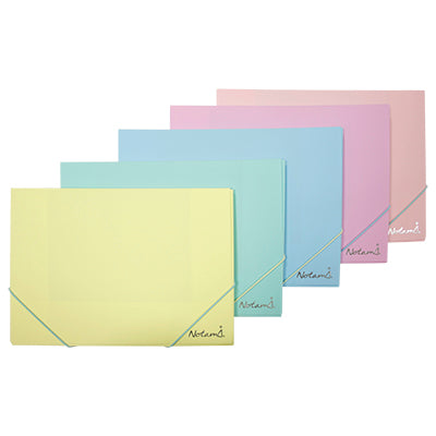 CARTELLINE NOTAMI A4 PPL 3 LEMBI CON ELASTICO COLORI PASTEL CONF 5 PZ.