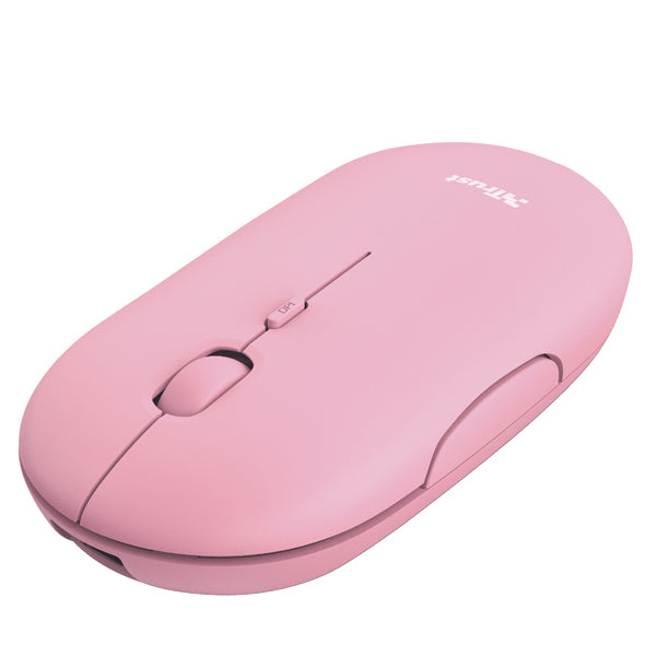 Mouse Ultrasottile Ricaricabile Puck – Wireless USB e Bluetooth, Silenzioso, 3 Colori - Trust