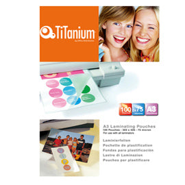 POUCHES TITANIUM PER PLASTIFICARE A3 CONF.DA 100 PEZZI