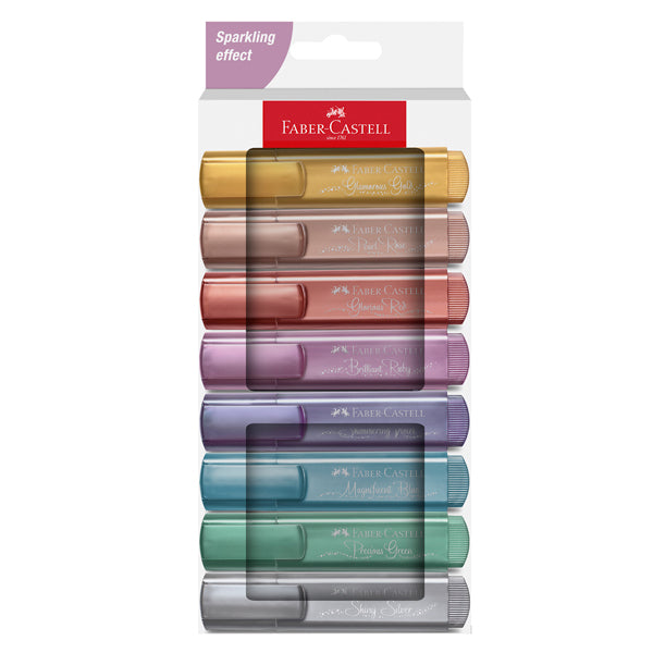 Evidenziatore Faber-Castell Textliner Metallic – 4 o 8 Colori