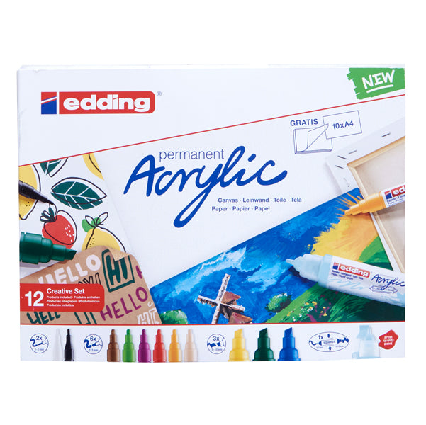 Marcatori Acrilici Creative Set – Conf. 12 Pz. | Edding