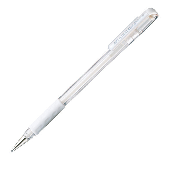 Penna gel bianca Hybrid Grip Luna K118 0,8 mm, confezione 12 pezzi – Pentel