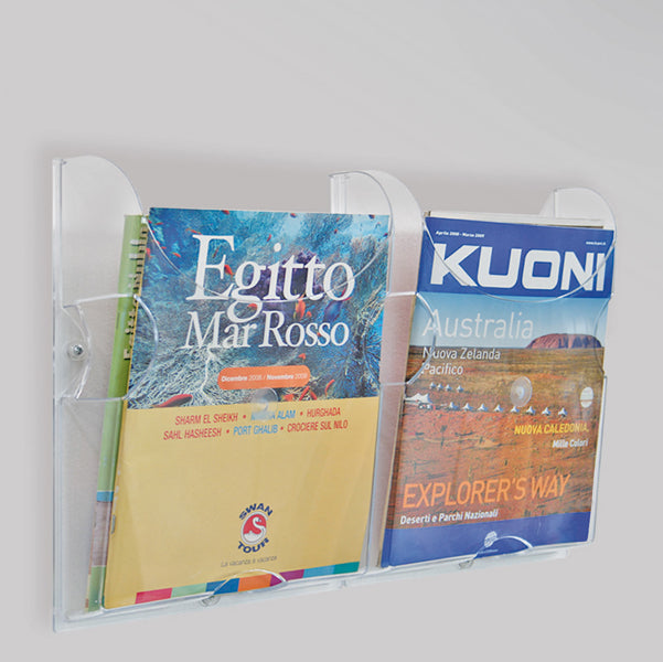 PORTA RIVISTE TECNOSTYL DA PARETE TASCA A4 SET DA 2 PEZZI