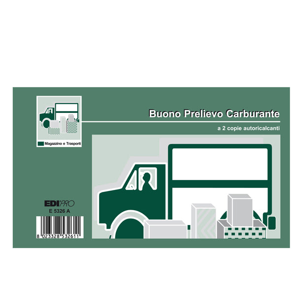 Blocco prelievo carburante 50/50 fogli autoricalcanti 9,9x17cm - Edipro