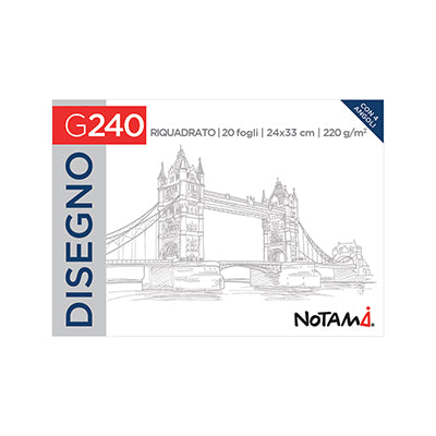 Album da Disegno Notami 24x33 cm – 20 Fogli 220 g/m² | Finitura Liscia o Ruvida