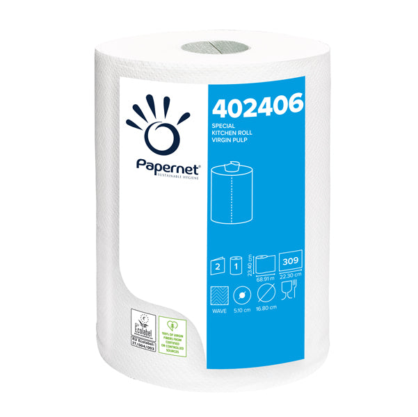 ROTOLI PAPERNET ASCIUGATUTTO 2 VELI GOFFRATURA A ONDA