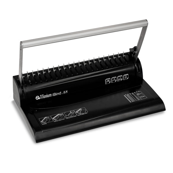 Rilegatrice iBind 8 Manuale Perfora 8 Fogli Rilega fino a 145 Fogli - Titanium