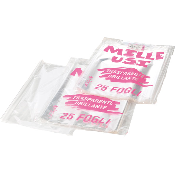 FOGLI PNP CELLOPHANE TRASPARENTE 30 MI.100X130 CF.25 PZ.