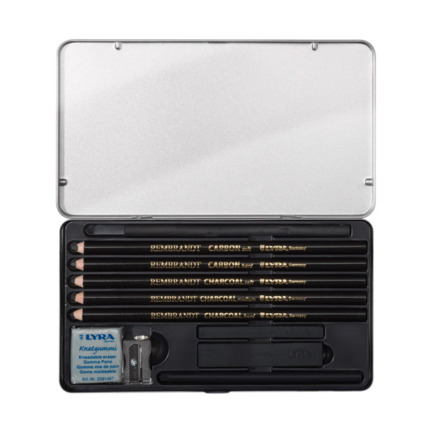 CARBONCINI LYRA IN MATITA E STICK SET REMBRANDT CHARCOAL