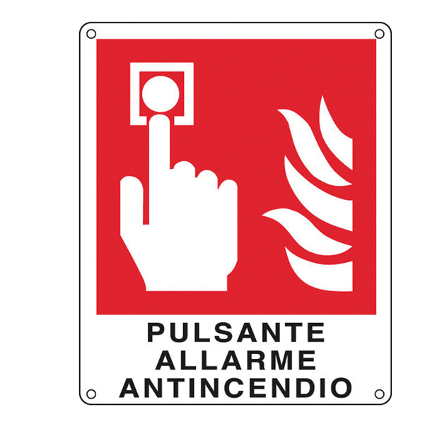 Cartello Segnalatore – Pulsante Allarme Antincendio