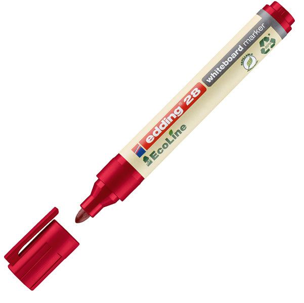 Pennarello 28 Ecoline per Lavagne Bianche – Nero, Blu o Rosso, Conf. 10 Pz. | Edding
