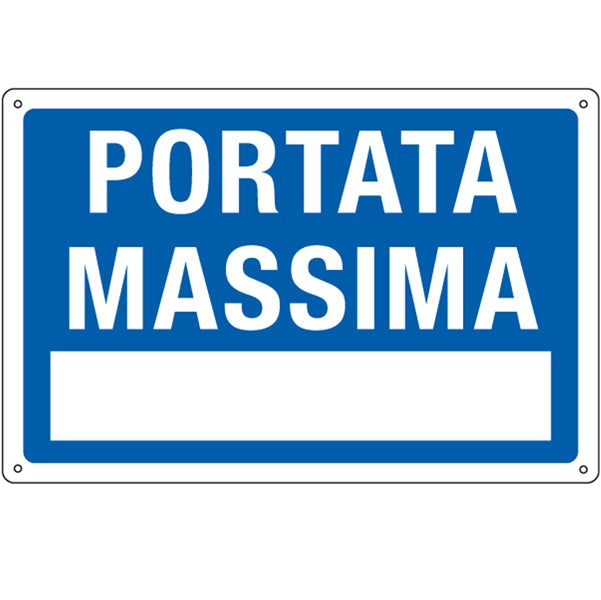 Cartello Segnalatore – Portata Massima – Alluminio