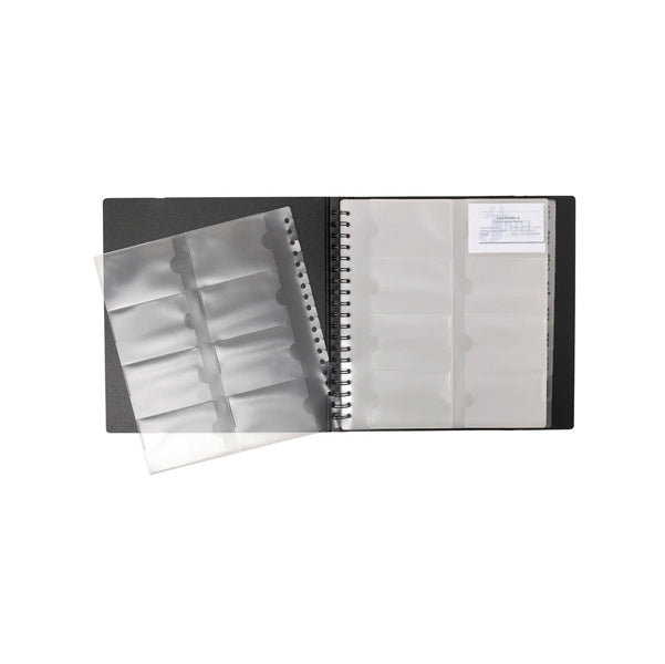 Porta Biglietti da Visita Exacard 320 Posti Nero 26,5x25 cm per Ufficio e Professionisti - Exacompta
