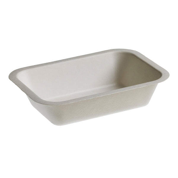 Vaschette Take Away Bio Compostabili Bamboo+Canna da Zucchero 2 Formati Conf. 50 pz - Leone