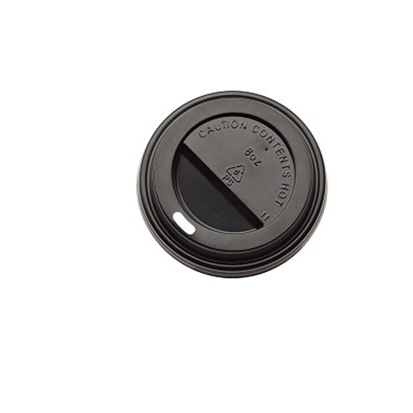 Tappi Monouso Polistirene Nero per Bicchiere 2 Misure Conf. 1000 pz HoReCa - Leone