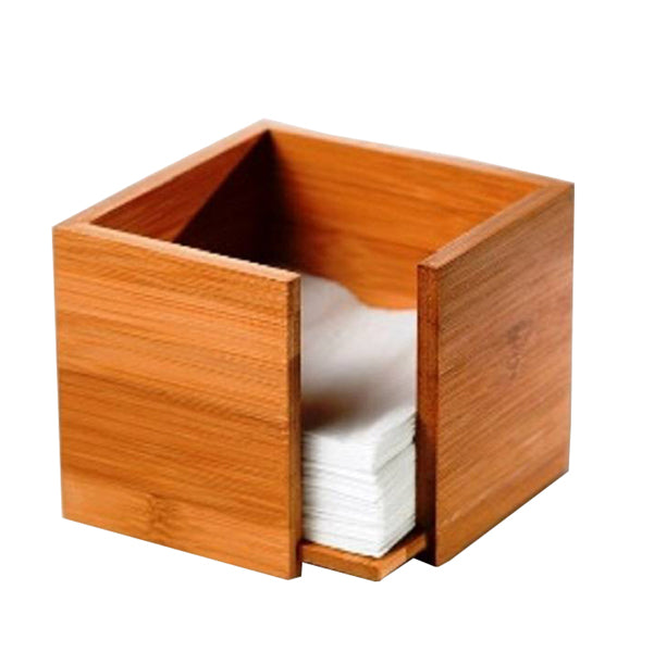 Portatovaglioli Bamboo Naturale 19x19x10 cm per Tovaglioli 33x33 e 38x38 cm HoReCa - Leone