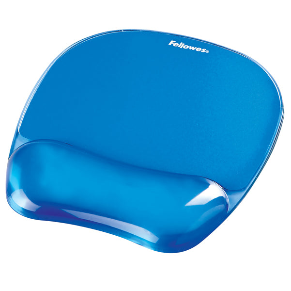 Mouse Pad con Poggia Polsi in Gel Blu Trasparente Regolabile - Fellowes