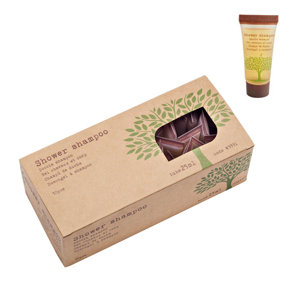 Doccia Shampoo Linea Cortesia Natura Tubetto 25 ml Monodose Conf. 50 pz Hotel - Leone