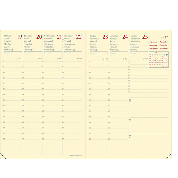 Agenda settimanale Affari Prestige ML 2027 - 10 x 15 cm - silk nero - Quo Vadis