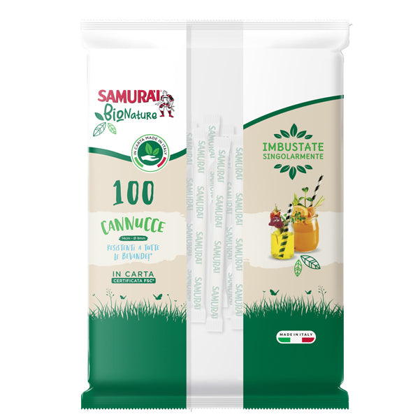 CANNUCCE SAMURAI IN CARTA IMBUSTATE SINGOLARMENTE