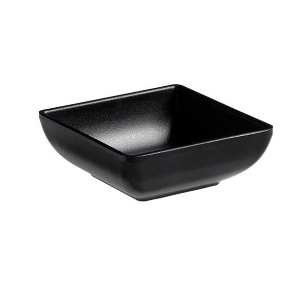 Ciotolina quadrata fingerfood - 7,5 x 7,5 x 2,7 cm - melamina - bianco e nero Leone