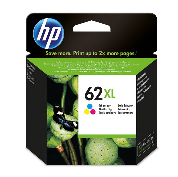 CARTUCCIA HP SERIE 62XL NERO - 62XL TRICROMIA ESP.