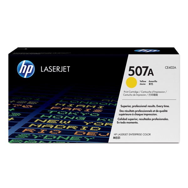 Toner Originale HP Serie 507A – Nero (CE400A), Ciano (CE401A), Giallo (CE402A), Magenta (CE403A)