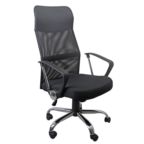 POLTRONA UNISIT DIREZIONALE CH5 CON BRACCIOLI FISSI NERO