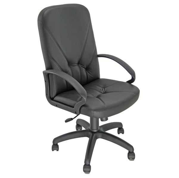 POLTRONA UNISIT DIREZIONALE DANTE D CON BRACCIOLI FISSI NERO