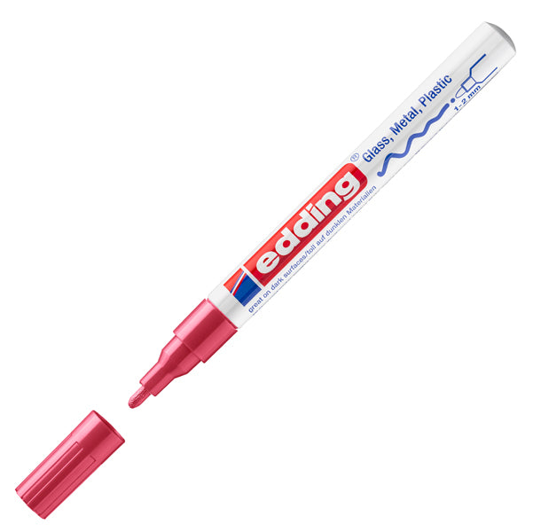 Marcatore 751 a Vernice Rosso – Punta 1-2 mm | Edding