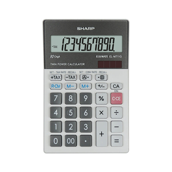 Calcolatrice da Tavolo EL-M711GGY Robusta e Affidabile Grigio - Sharp