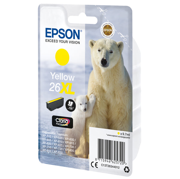 CARTUCCIA EPSON SERIE 26XL BK-C-M-Y OD