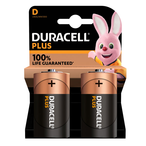 PILE DURACELL TORCIA D PLUS 100 MN1300 BLISTER DA 2 PEZZI