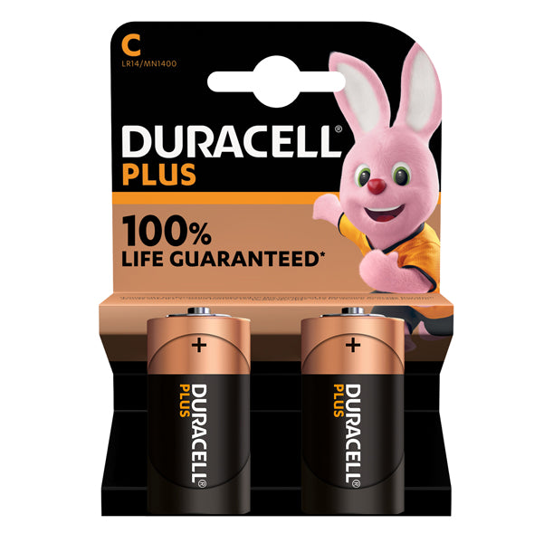 PILE DURACELL MEZZA TORCIA C PLUS 100 -MN 1400 BLISTER DA 2 PEZZI