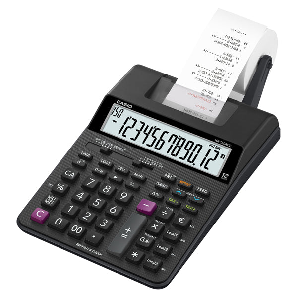 Calcolatrice Scrivente HR-150RCE 12 Cifre Cavo Incluso - Casio