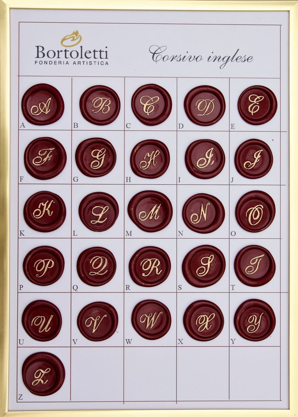 LETTERA PER SIGILLO IN CORSIVO INGLESE