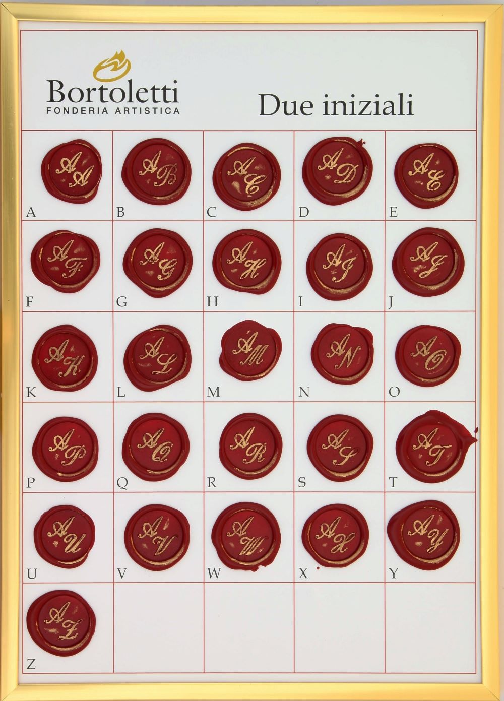 LETTERA PER SIGILLO DOPPIA INIZIALE